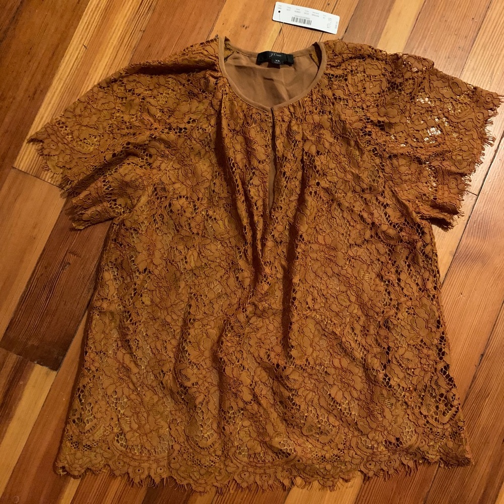 JCrew Topaz Lace Top